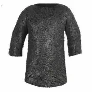 XL Size Chain Mail Armor Mild Steel Wedge Riveted Chainmail Shirt Reenactment