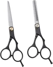BESTYASH 2PCS Hairdressing Scissors Professional Barber Shears for Hair Cutting Includes Straight Scissors Ergonomic Grip Durable for Home Use