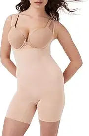 [Spanx] Womens Plus Size Oncore Open-Bust Mid-Thigh Bodysuit
