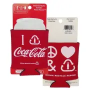 Coca-Cola Classic Can Insulator - Peace Love Recycle Set 2