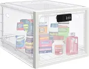 Lockable Box, Medicine Lock Box for Safe Medication, Clear Lockable Storage Box for Medicine, Food and Home Safety, Lockable Storage Bin, Refrigerator Storage Bins…