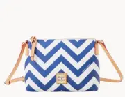 Dooney & Bourke Chevron Crossbody Pouchette Shoulder Bag Navy Color