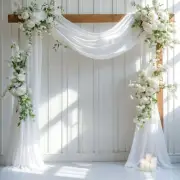Wedding Arch Draping Fabric, 1 Panel 28" x 19Ft White Drapes Sheer Backdrop