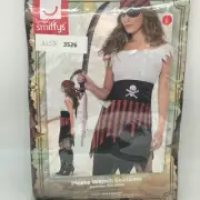 Smiffys Womens Pirate Wench Halloween Constume Complete Outfit Size Large