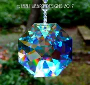 m/w Swarovski Suncatcher HUGE 60mm Octagon Aurora Borealis Lilli Heart Designs