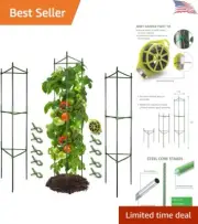 3 Packs Tomato Cages - Easy Assembly - Multi-Purpose Support for Vertical Growth