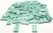 Lego 100 New Light Aqua Plates 2 x 4 Stud Pieces Parts