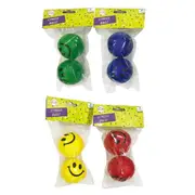 24x COLOR STRESS BALLS Hand Relief Squeeze Toy Relieve Anti-stress Soft Smiley D
