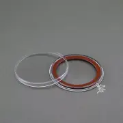 (10) Air-tite 39mm Red Velour Colored Ring Coin Holder Capsules for 1oz Silver