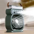 Cooling Humidifier Fan Portable LED Night Light Summer Mini Air Cooler Office
