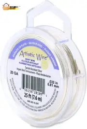 Artistic Non-Tarnish Silver Wire, 20 Gauge, 25 Feet