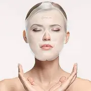WORLD-BIO Gel Face Ice Pack Mask - Full Face Cold Hot Therapy Ice Pack for Women - Face Cold Compress Pad for Reduce Puffiness, Migraine, Headache, Dark Circles, Sinus Pain & Stress, Transparent