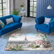3D Flower Eiffel Tower NAO38 Christmas Game Rug Mat Elegant Photo Carpet Mat Fay