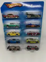 Hot Wheels 2010 Blue Bugatti Veyron '32 Ford HWCC Wal-Mart Exclusive 10 pack