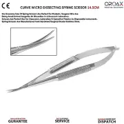 Dental Micro Spring Scissors Curve 14.5cm Ophthalmic Surgery Eyelid Microsurgery