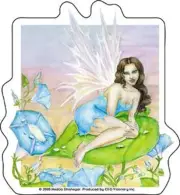 NEDDA Blue Fairy On Green Leaf Sticker NEW OFFICIAL MERCHANDISE