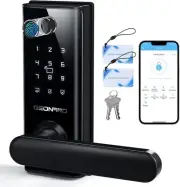 Smart Door Lock 6-in-1 Door Lock with Handle, Electronic Door Locks for Front Do