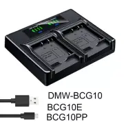 Dual Battery Charger For Panasonic DMW-BCG10 Lumix DMC-TZ31 TZ35 TZ65 TZ6 TZ7