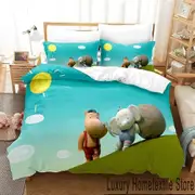 v515 Bed Sheets Tina Cartoon Tony Bedding Set,Duvet Cover Comforter Bed Set Quilt Cover Pillowcase,King Queen Twin Size Boys Girls Adults 3-Piece Bedd