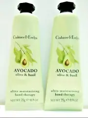 Crabtree & Evelyn AVOCADO Ultra-Moisturising Hand Therapy .9 oz/25 g, NEW x 2
