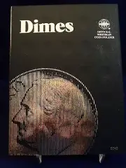 Whitman Dimes Plain (No Dates) Coin Folder, Album Book #9043