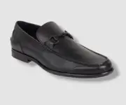 Kenneth Cole Reaction Men's Black Crespo Faux Leather Bit Loafer Shoe Size 8