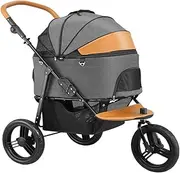 Pet Stroller Lightweight, Foldable and Detachable Pet Stroller, Convenient Outing Tricycle for Medium and Large Dogs Small Pet Stroller(A)