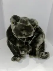 Giant Folkmanis Folktails Plush Green BullFrog Toad Frog Puppet EUC W/ Tags RARE
