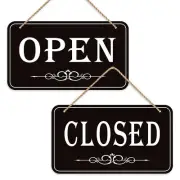 Open Closed Signs for Business, 12x6.7 Waterproof Double Sided Come In or Clo...