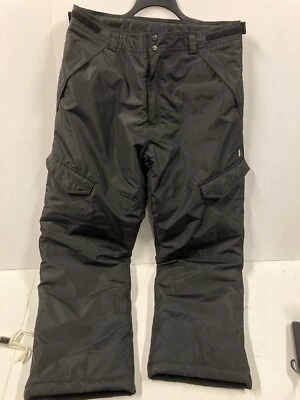 MAGELLAN OUTDOORS breathable/water resistant black Twill Ski Pants,XL-DEFECT
