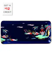 Wedgwood Wonderlust Blue Pagoda Rectangular Tray with $12 Credit
