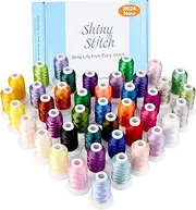 42 Colors Embroidery Machine Thread, 500M (550Y) Each Spool Polyester Thread for Sewing & Embroidery, Embroidery Floss for Home Brother Babylock Janome Singer Pfaff Husqvarna Bernina Sewing Machine