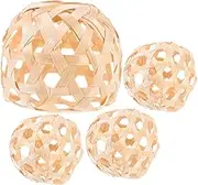 4pcs Woven Decorative Hollow Balls Versatile Wall Hanging Storage Baskets for Home Decor Table Centerpieces Weddings Parties Craft Design