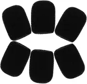 VICASKY 6pcs Microphone Cover Microphones Microphone Accessories Microphone Protective Cover Mic Dust Cover Covers for Microphone Mic Cover Microphone Soft Covers Sponge Black