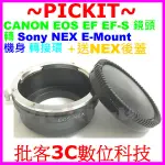 後蓋精準 CANON EOS EF鏡頭轉SONY NEX E-MOUNT E卡口機身轉接環 EF-NEX EOS-NEX