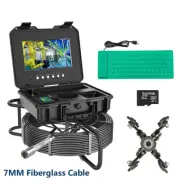 Pipe Sewer Drain Inspection Camera 7mm Cable Meter Counter Keyboard DVR 16GB