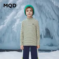 在飛比找ETMall東森購物網優惠-MQD條紋半高領內衣保暖加厚童裝