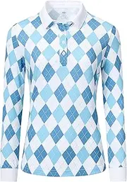 AIRIKE Golf Polo Shirts for Women Long Sleeve Colourful Quick-Dry Workwear & Activewear-Womens Athletic Apparel