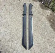 Set Of 2 Custom Handmade Carbon Steel 23 Inch Full Tang Combat Sword With Sheath