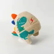 Cartoon Dinosaur Kids Earmuffs Hat Winter Warm Knitted Beanie Cap for Boy Girl C