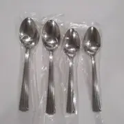 4 Reed & Barton Stainless 18/10 Glossy Place Oval Soup Tablespoons