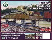 RAILWAY PLATFORM WITH BT-5 TANK 1/72 UNIMODEL UMT 643