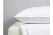 Queen Hotel Bed Sheet Set White Cotton Rich Percale