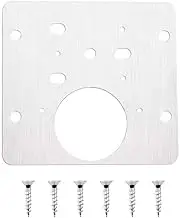 AIMALL Hinge Repair Plate with Rust-Resistant Stainless Steel, Furniture Cupboard Fixing Tool with Screws for Cabinet Door Repair