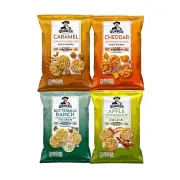 Quaker Rice Crisps, Chocolate Caramel Corn Popped Snack Assorted Pack