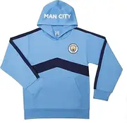 Icon Sports Officially Licensed Manchester City Youth Hoodie, Boys Man City Blue Soccer Pullover Sweater
