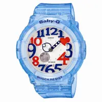 在飛比找momo購物網優惠-【CASIO】BABY-G 霓彩盛宴時尚運動腕錶(透明藍 B
