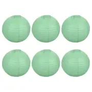 6pcs 12 Inch Folding Hanging Paper Lanterns for Wedding Home Party Light Green