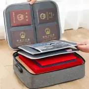Large Fireproof Document Box with Lock File Storage Waterproof Safe Bag New