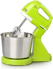 Stand Mixer with 1.7L Bowl 2-in-1 Handheld Desktop Dual-Use Electric Dough Mixer 7-Speed Turbo Blender Food Processor with 2 x Beaters, 2 x Dough Hooks for Cake, Batter, Bread, Desserts and More 180 W